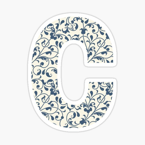 Funlucy Monogram Letter C With Powder White Rose Floral Wall Decor Art  Decals Initial Letter C Vinyl…See more Funlucy Monogram Letter C With  Powder