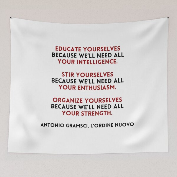 Item preview, Antonio Gramsci Quote designed and sold by BluebellPainter.