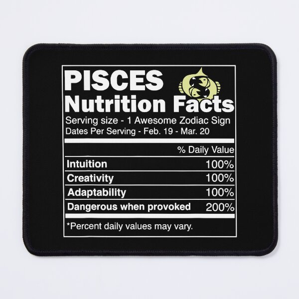 Item preview, Pisces Nutrition Facts Astrology Zodiac designed and sold by Helbon-art.
