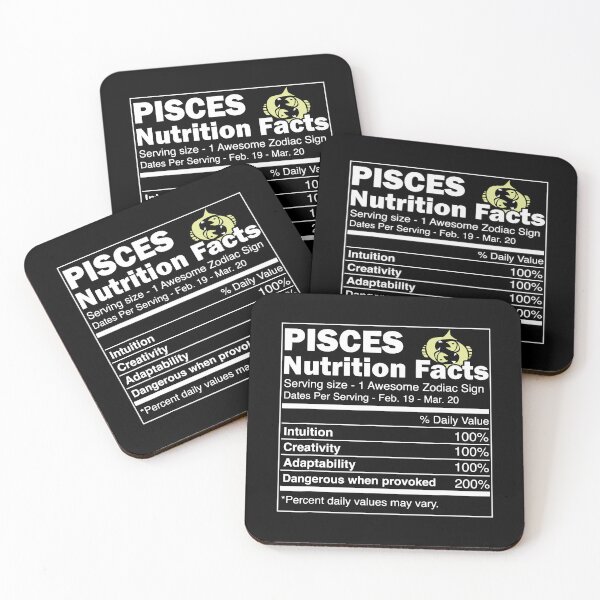 Item preview, Pisces Nutrition Facts Astrology Zodiac designed and sold by Helbon-art.