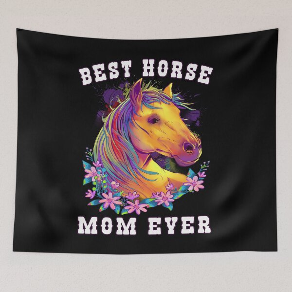 Item preview, Colorful Equestrian With Flowers Horse Mom Ever Women Girls Love Their Horses Gift designed and sold by CoolCreative.