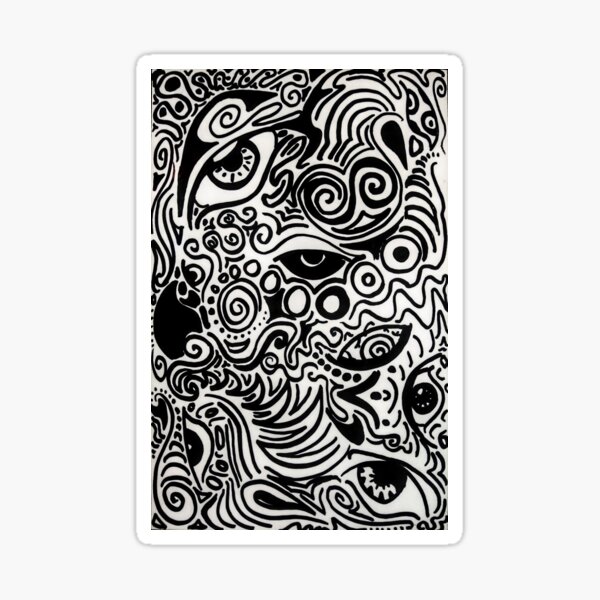 Zentangle Eyes Sticker
