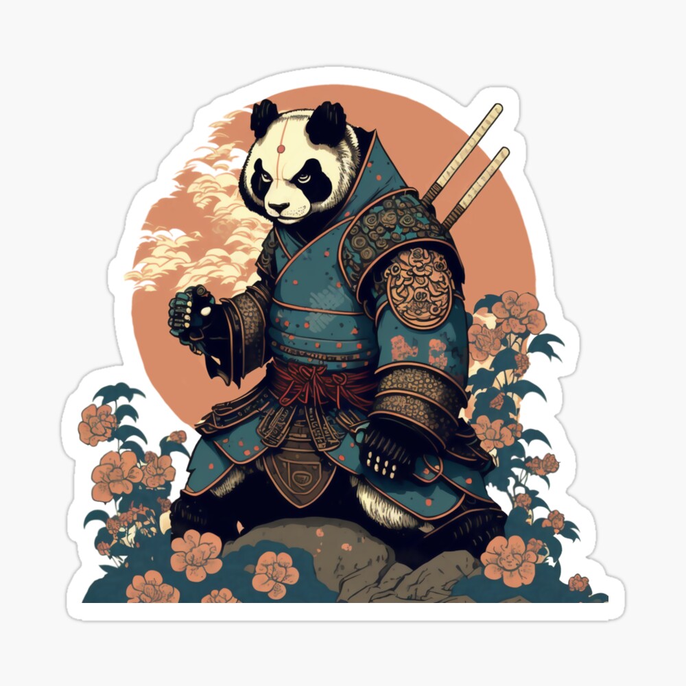 Samurai Pandas  Instagram delapradart pet panda digitalart painting  art neotraditional tattoo wacom p  Panda tattoo Japanese tattoo  New school tattoo