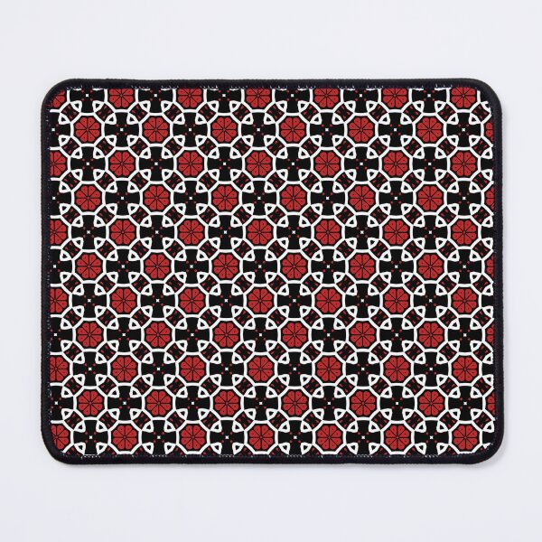 Item preview, Red White and Black Geometric Eastern Floral Pattern designed and sold by mrhighsky.