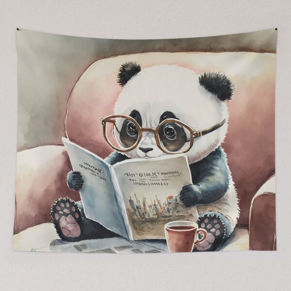 Item preview, a panda morning designed and sold by EnjoyDigitalArt.