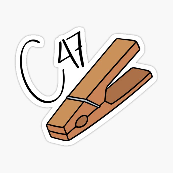 "C47 Clothespin Film Movie Production Reference" Sticker for Sale by puszidon Redbubble