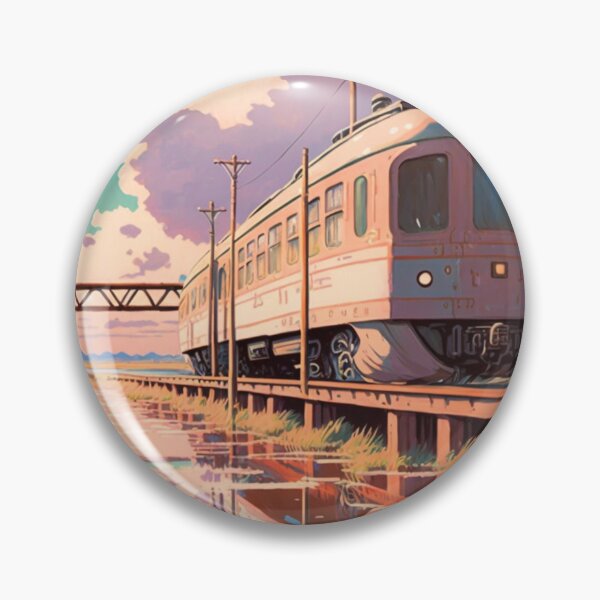 Item preview, Retro Anime Style Old Japanese Train designed and sold by KaPrints.
