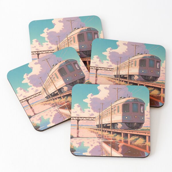 Item preview, Retro Anime Style Old Japanese Train designed and sold by KaPrints.