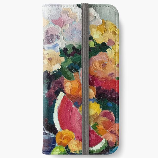 Beautiful Bounty of Flowers and Fruit iPhone Wallet