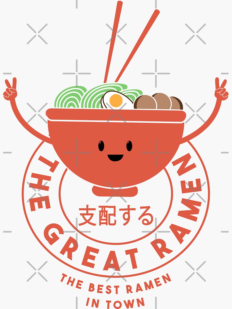"Cute and Funny Ramen Bowl Best in town" Sticker for Sale by trendparrot Redbubble