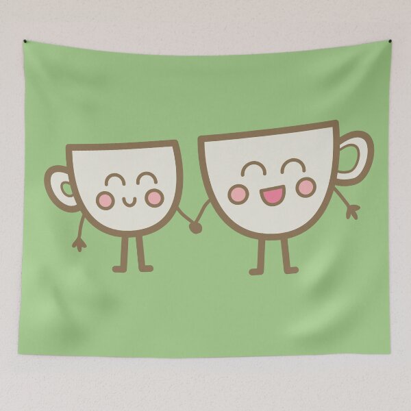 Item preview, Mr. and Mrs. Cup Doodle Pastel Illustration designed and sold by midoridreams7.
