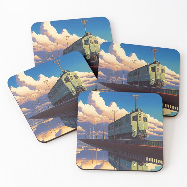 Item preview, Retro Anime Style Old Japanese Train designed and sold by KaPrints.