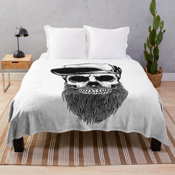 Item preview, Bearded Old School Skeleton designed and sold by mkzmerch.