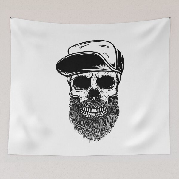 Item preview, Bearded Old School Skeleton designed and sold by mkzmerch.