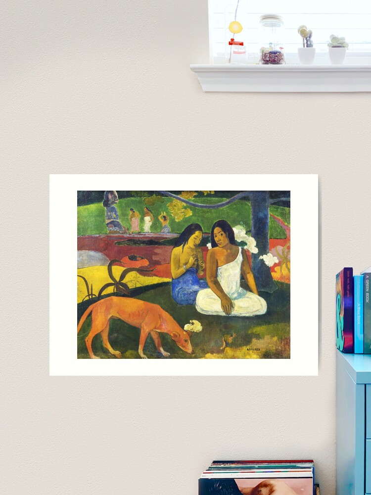 Arearea, famous Paul Gauguin's painting from 1892. | Art Print
