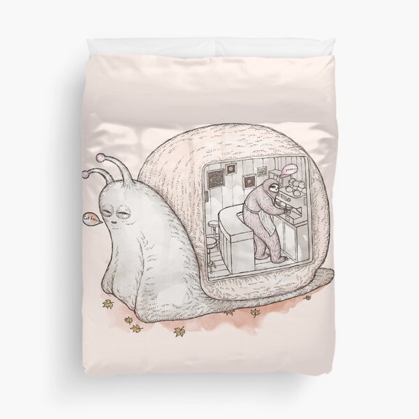 slowly cafe Duvet Cover