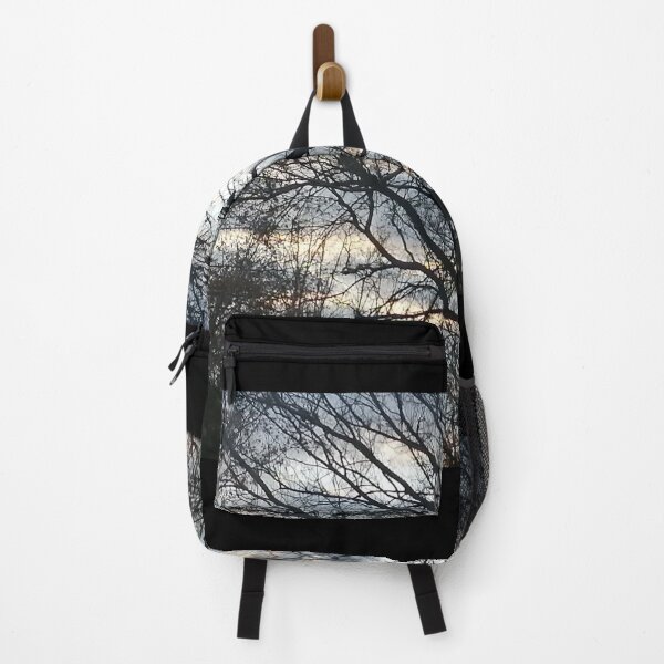 Item preview, Pale blue sky through trees at sunset. Late afternoon. Sunset trees. designed and sold by Jason123za.