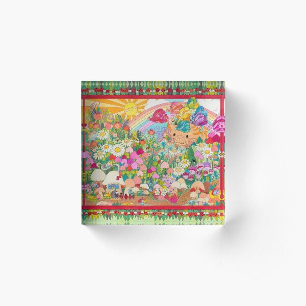 Happy Cat Garden Acrylic Block
