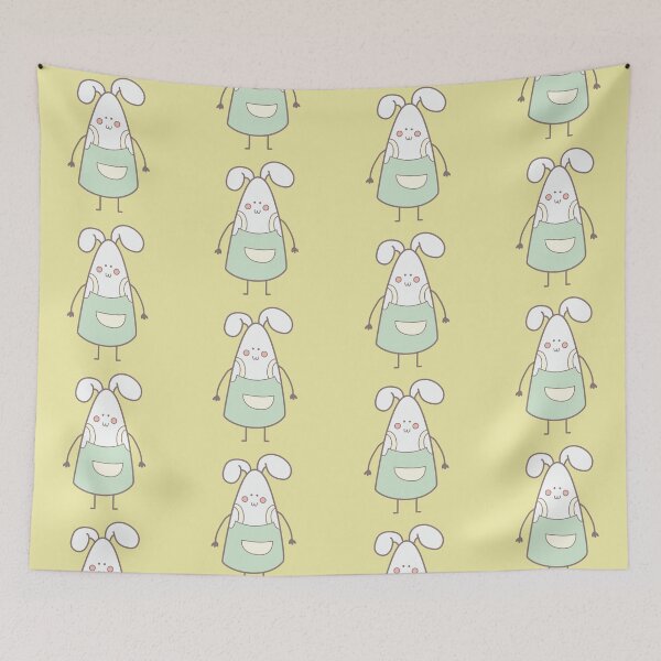 Item preview, Kawaii Pastel Rabbit Doodle designed and sold by midoridreams7.