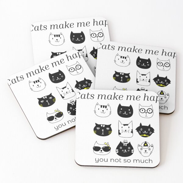 Item preview, cats make me happy you not so much designed and sold by simpledizain.