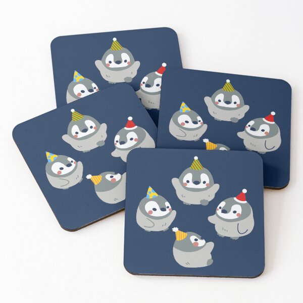 Item preview, Four Little Penguins Celebrating Christmas designed and sold by barkandwooffle.