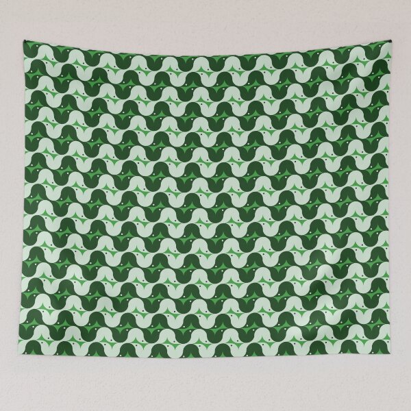 Item preview, Geometric Pattern: Quarter Circle Raven: Emerald Dark designed and sold by Red Wolf.