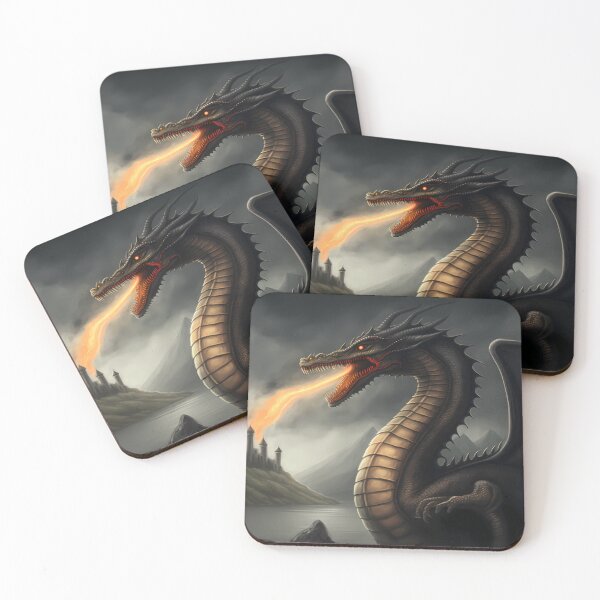 Item preview, Mashup The Loch Ness Monster Version 1 & Dark Fantasy Fire Breathing Dragon Version 2 designed and sold by PM-Artistic.