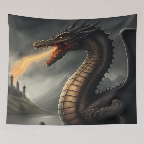 Item preview, Mashup The Loch Ness Monster Version 1 & Dark Fantasy Fire Breathing Dragon Version 2 designed and sold by PM-Artistic.