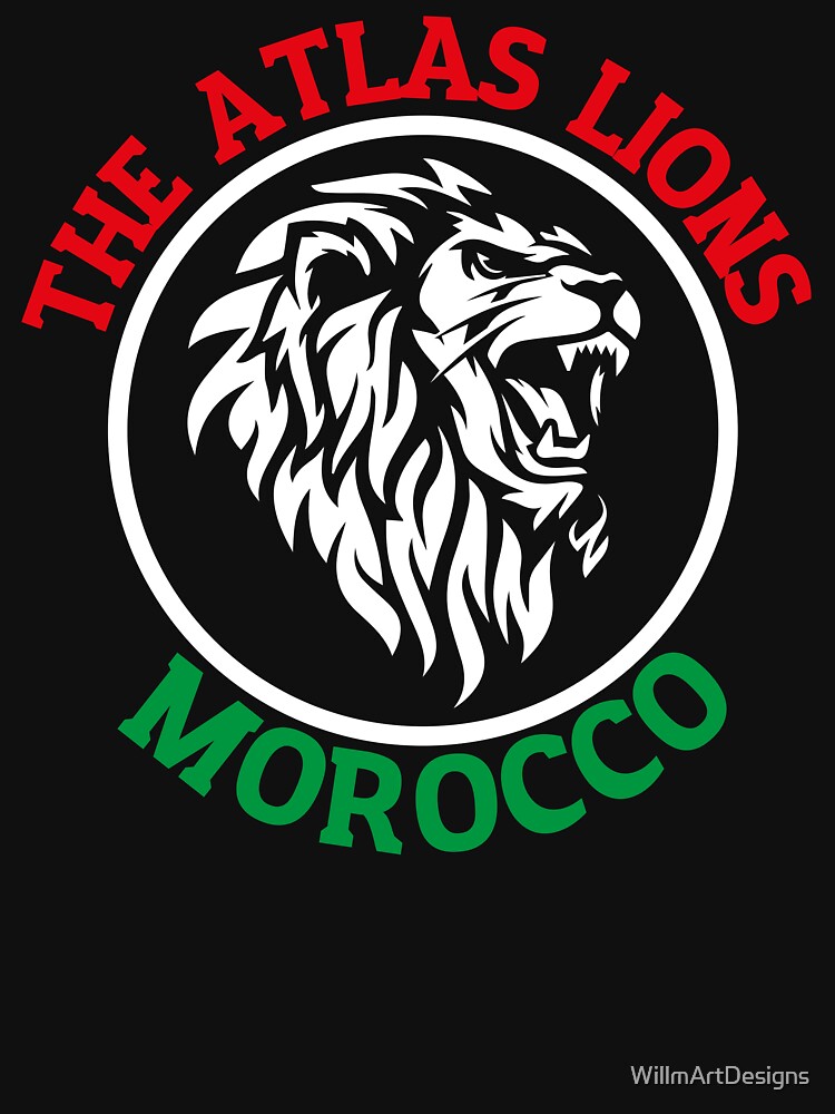 Morocco National Football Team Jersey , The Atlas Lions Morocco Sweatshirt,  Soccer Moroccan Fan Shirt, World Cup 2022 Supporter Sweat Essential T-Shirt  for Sale by WillmArtDesigns