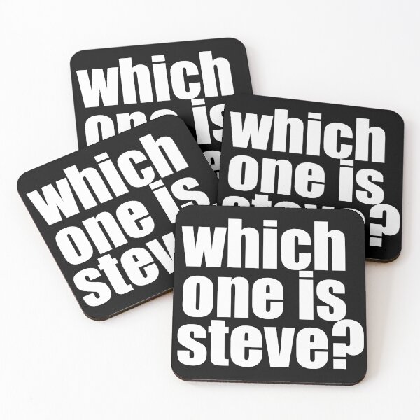 Item preview, Which one is Steve? - white writing designed and sold by dodgerock.