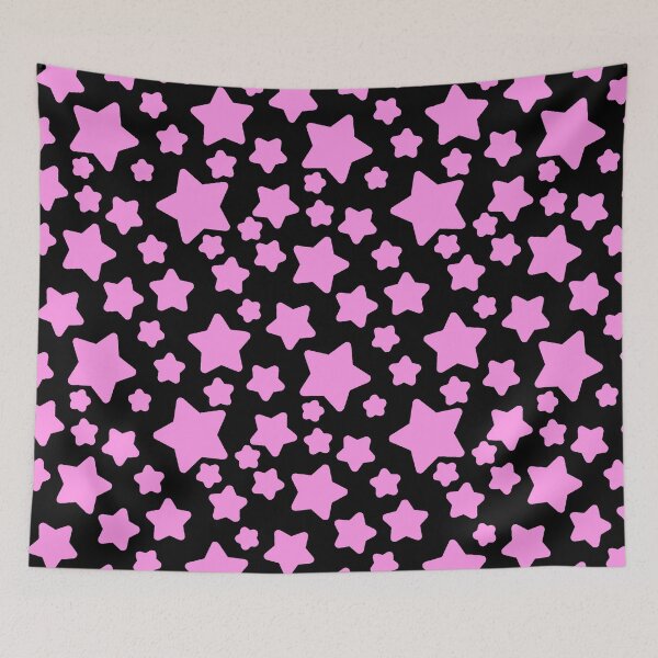 Item preview, Black and Light Pink Stars designed and sold by SaradaBoru.