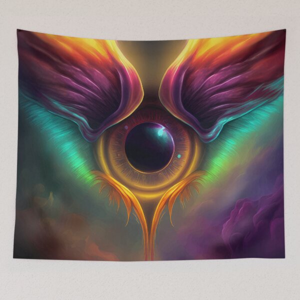 Item preview, Mashup Imaginative iridescent eye version 3 & Flaming angel wings version 1 designed and sold by PM-Artistic.
