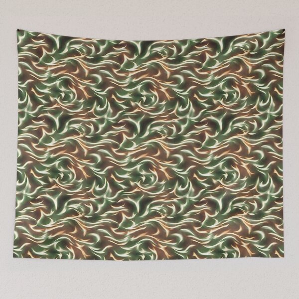 Item preview, Green orange fire flame pattern designed and sold by hendrikspix.