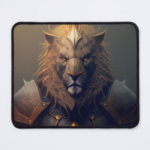 Item preview, Mashup Photorealistic Male Lion Version 1 & Epic Knight with Golden Light designed and sold by PM-Artistic.