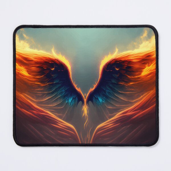 Item preview, Mashup Epic Wallpaper with Fire Explosions Water and Ice & Flaming Angel Wings Version 1 designed and sold by PM-Artistic.