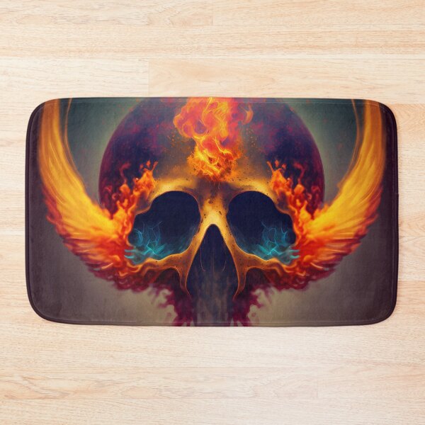 Item preview, Mashup Extremely Realistic Skull in Abstract Version 4 & Flaming Angel Wings Version 1 designed and sold by PM-Artistic.