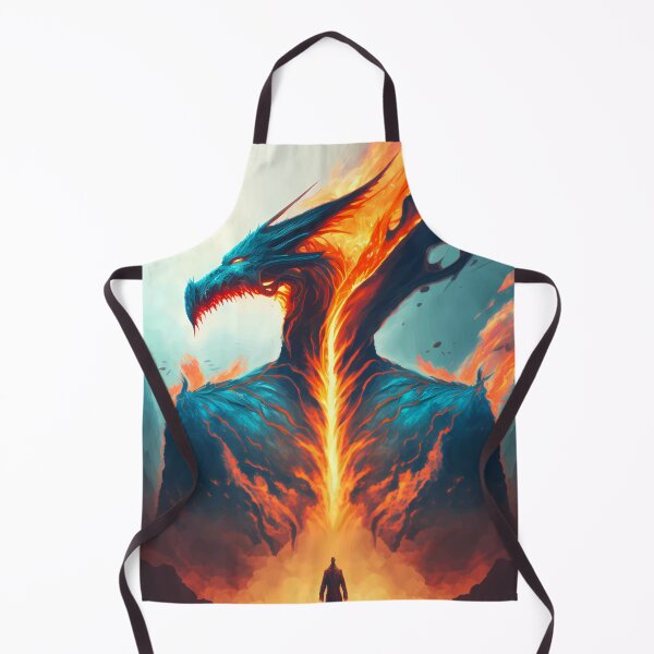 Item preview, Mashup Flaming dragon & silhouette of a person with cosmic light particles and smoke & fire designed and sold by PM-Artistic.