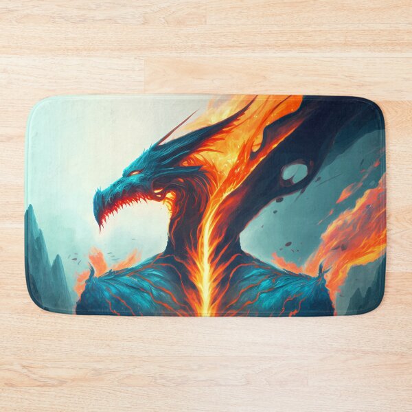 Item preview, Mashup Flaming dragon & silhouette of a person with cosmic light particles and smoke & fire designed and sold by PM-Artistic.