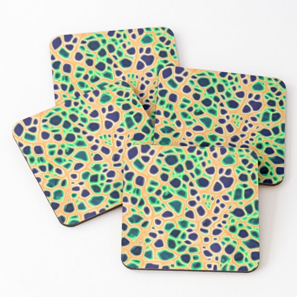 Item preview, Green yellow microscopic pattern designed and sold by hendrikspix.