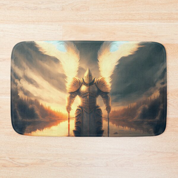 Item preview, Mashup Scenery with Water and Reflections of the Sun & Dark Fantasy Knight with Flaming Lance designed and sold by PM-Artistic.