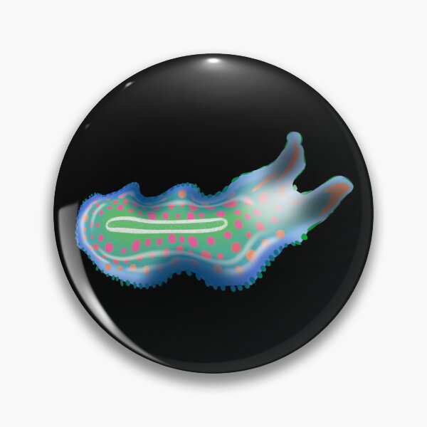 Item preview, Copy of sea creature, Turbellaria, Black background designed and sold by Osher-BioArt.