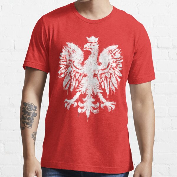 Poland Shield Symbol Polish White Eagle Polska From Born PL Men's V-Neck T-Shirt 