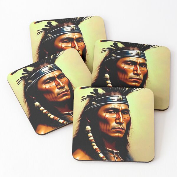 Item preview, American Indian Warrior designed and sold by BRUSH & BYTE.
