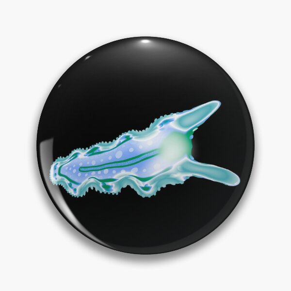 Item preview, Sea creature, Turbellaria, black background designed and sold by Osher-BioArt.