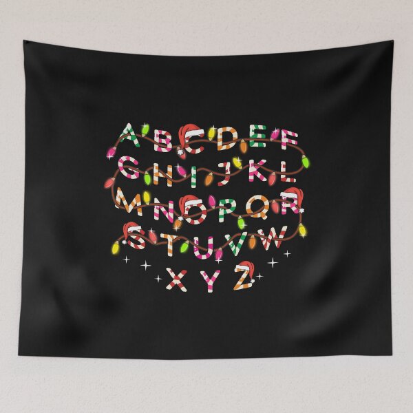 Item preview, Alphabet Christmas Lights Candy Cane Letters in Santa hat designed and sold by alenaz.