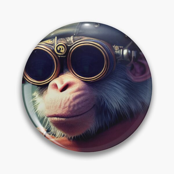 Item preview, The Cyberpunk Pirate Monkey: An Anthropomorphic, Tiny, and Cute Cybernetic Matey designed and sold by MimozaStudio.