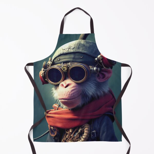Item preview, The Cyberpunk Pirate Monkey: An Anthropomorphic, Tiny, and Cute Cybernetic Matey designed and sold by MimozaStudio.