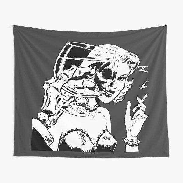 Chamber of Chills #19 Cover art (b/w) Tapestry