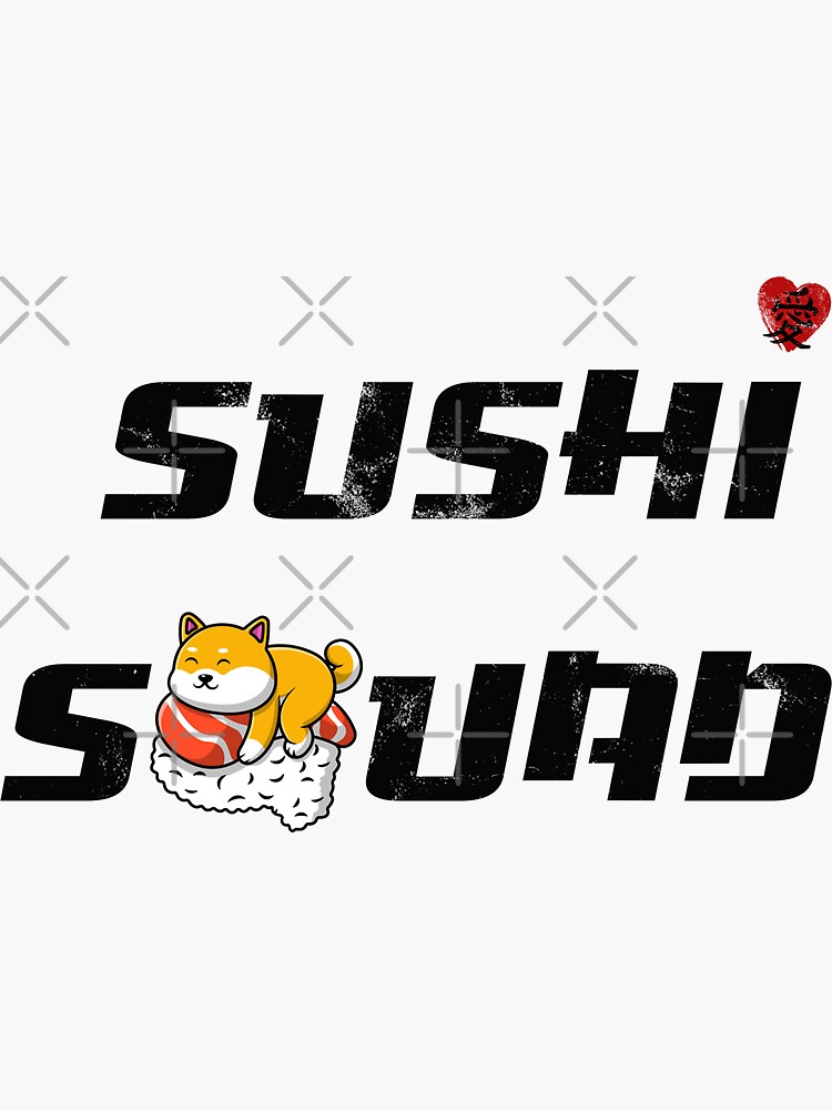 Japanese Sushi Squad Anime Kawaii Ai Heart Food Lover Otaku T