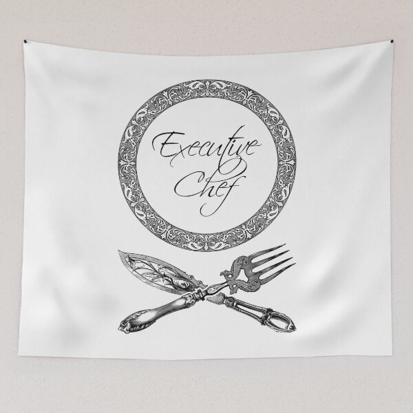 Item preview, 'Executive Chef' Luxury Restaurant Design - Retro Illustration Design for T-shirts, mugs, phone cases and other accessories designed and sold by Ridiculam Toga.